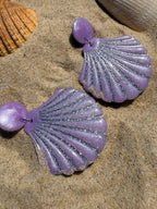 Les grands coquillages 🐚 - Violet irisé et paillettes argentées