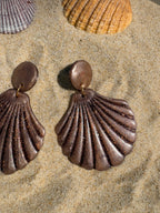 Les grands coquillages 🐚 -  Marron irisé et paillettes marrons