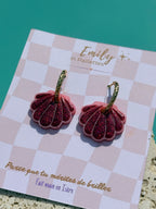 Coquillages Rose & Paillettes Rose fushia (sans créole)