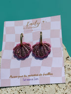 Coquillages Rose & Paillettes Rose clair (sans créole)