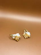 Pampilles Feuilles d’Erable (sans créole ) - Milk & paillettes dorées