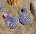 Les grands coquillages 🐚 - Violet irisé et paillettes argentées