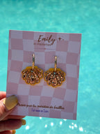 Coquillages Jaune & Paillettes dorées (sans créole)