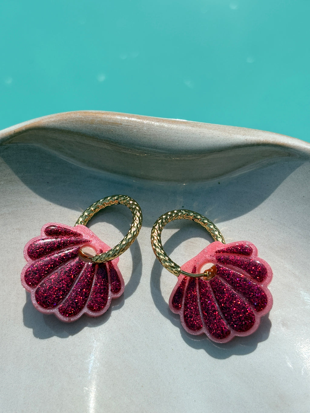 Coquillages Rose & Paillettes Rose fushia (sans créole)