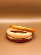 Le jonc simple beige irisé