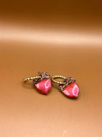 Pampilles glands (sans créoles) - bordeaux irisé