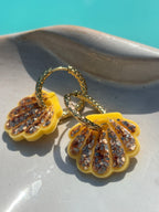 Coquillages Jaune & Paillettes dorées (sans créole)