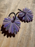 Pampilles Palmiers Violettes multicolores - irisées, pastel et paillettes