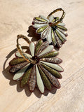 Pampilles Palmiers Vert Matcha multicolores - irisées, pastel et paillettes