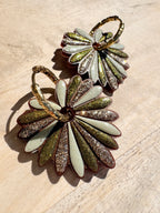 Pampilles Palmiers Vert Matcha multicolores - irisées, pastel et paillettes