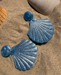 Les grands coquillages 🐚 - Bleu irisé et paillettes argentées