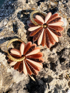 Pampilles Palmiers Marrons multicolores - irisées, pastel et paillettes