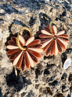 Pampilles Palmiers Marrons multicolores - irisées, pastel et paillettes
