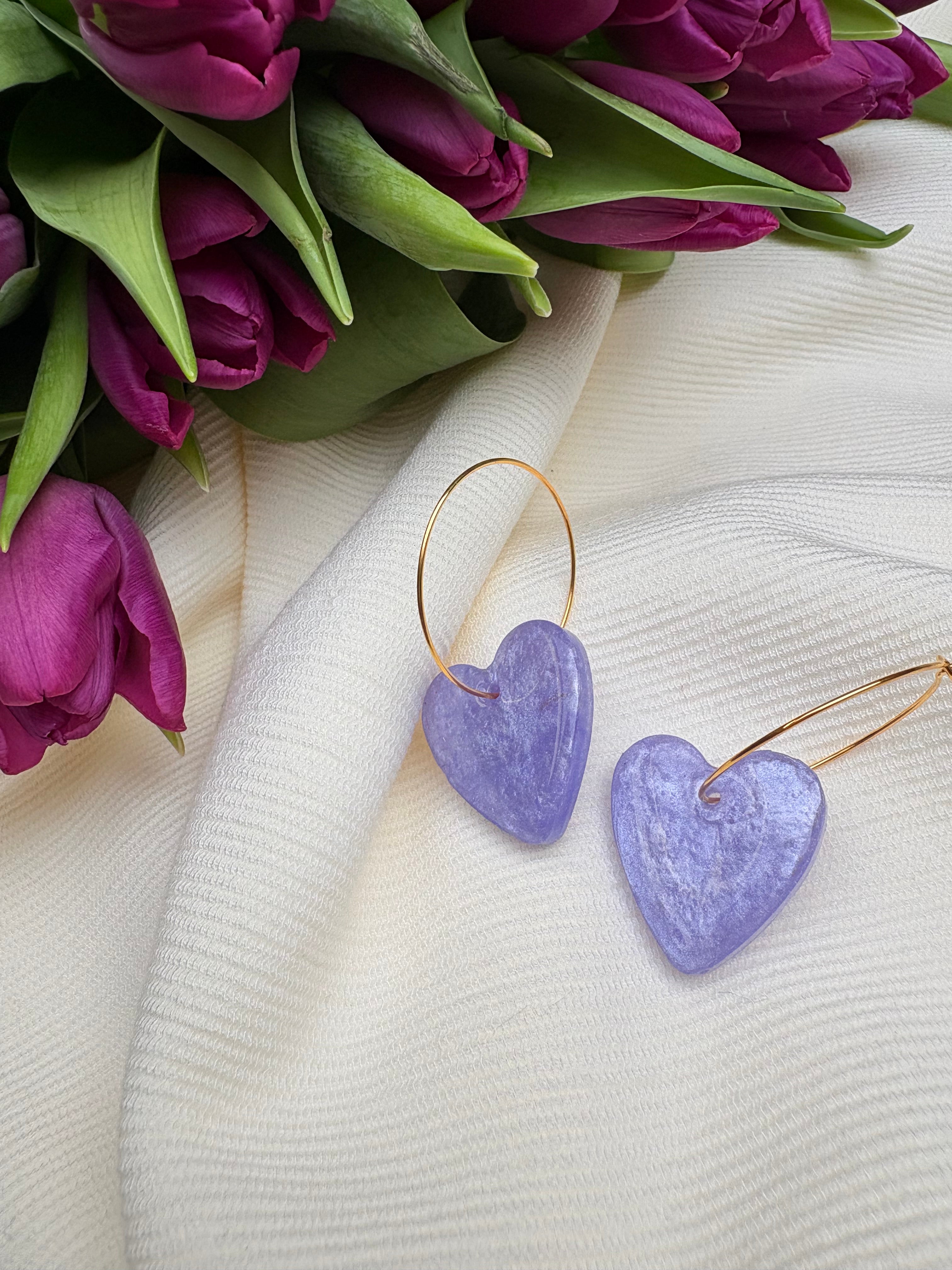 Pampille Coeurs - taille M - Lilas nacré