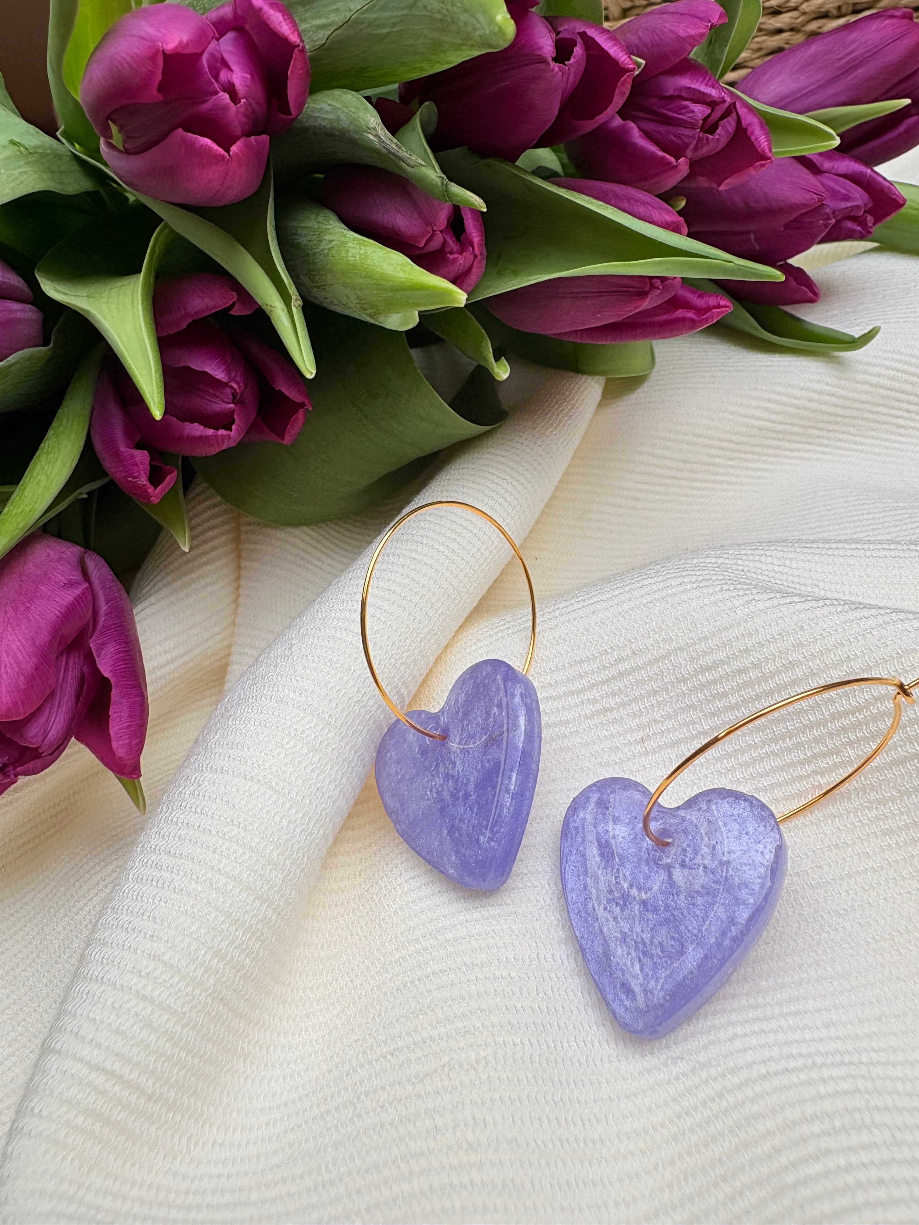 Pampille Coeurs - taille M - Lilas nacré