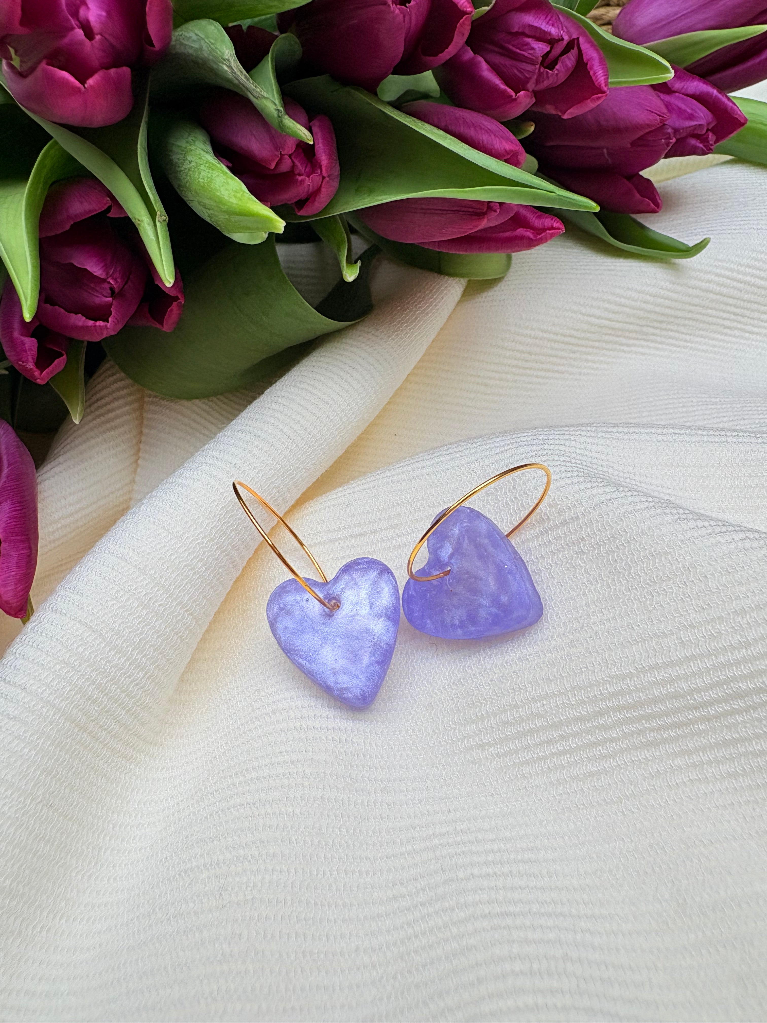 Pampilles Coeurs - taille S - Lilas nacré