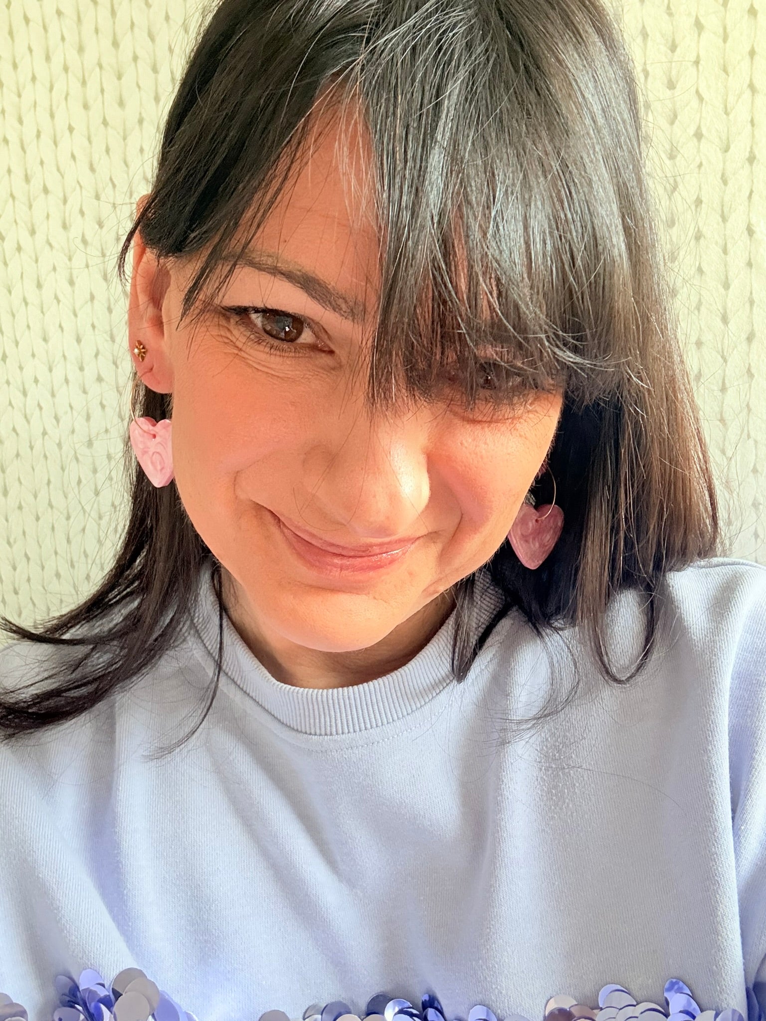 Pampilles Coeurs - taille M - Rose pastel nacré