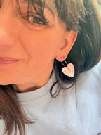 Pampilles Coeurs - taille S - Rose pastel nacré