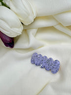 Barrette Ondulée - Lilas & argent Pailleté