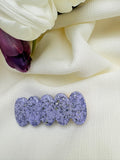 Barrette Ondulée - Lilas & argent Pailleté