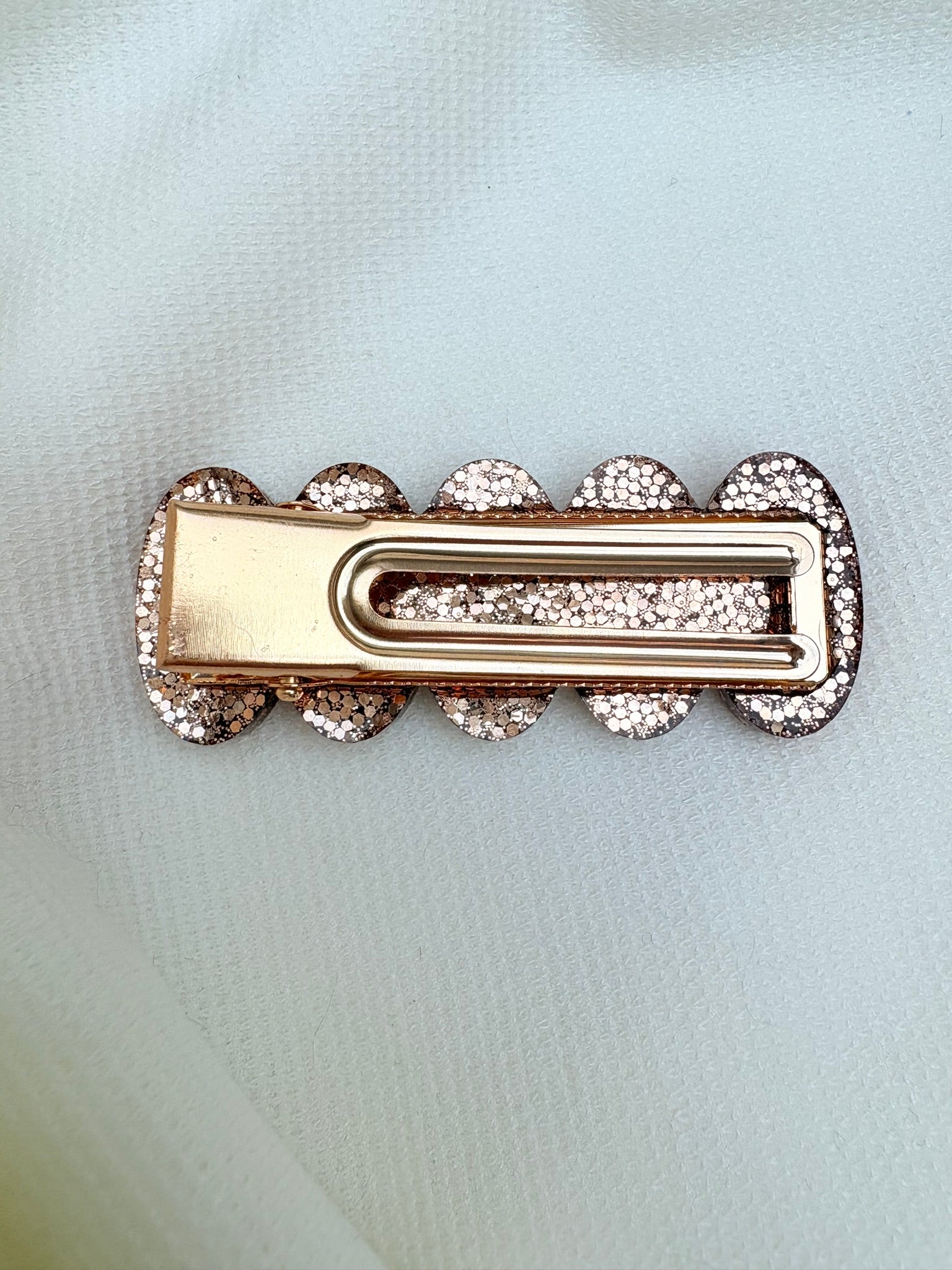 Barrette Ondulée - Paillettes dorées