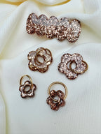 Barrette Ondulée - Paillettes dorées