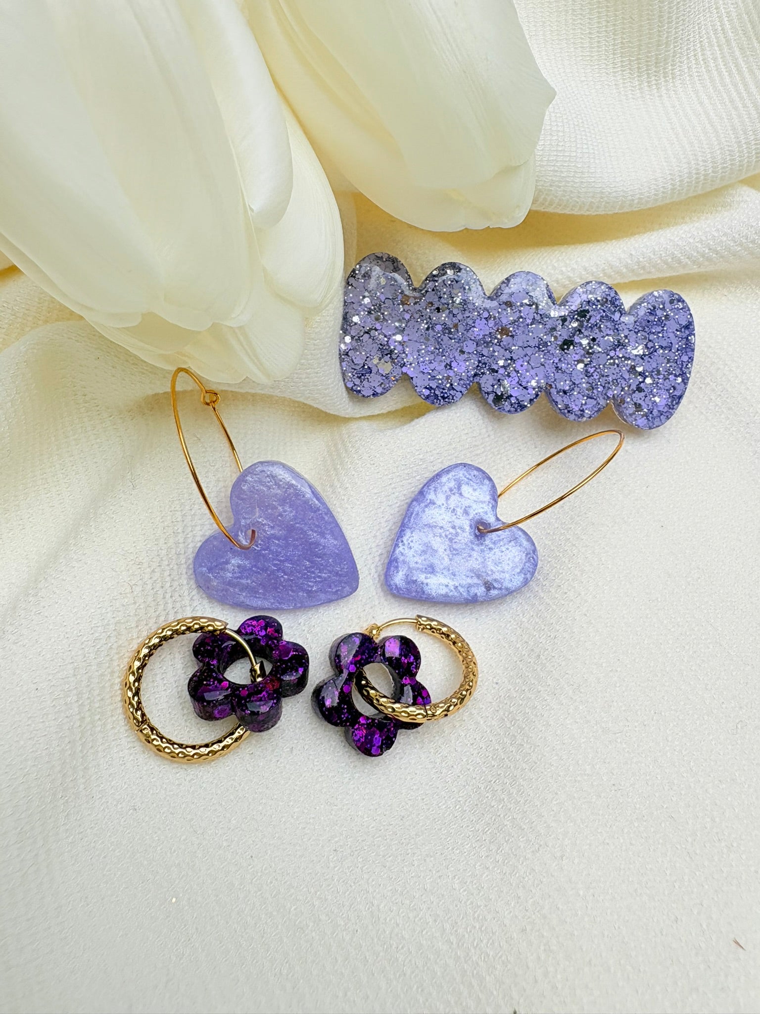 Pampilles Coeurs - taille S - Lilas nacré