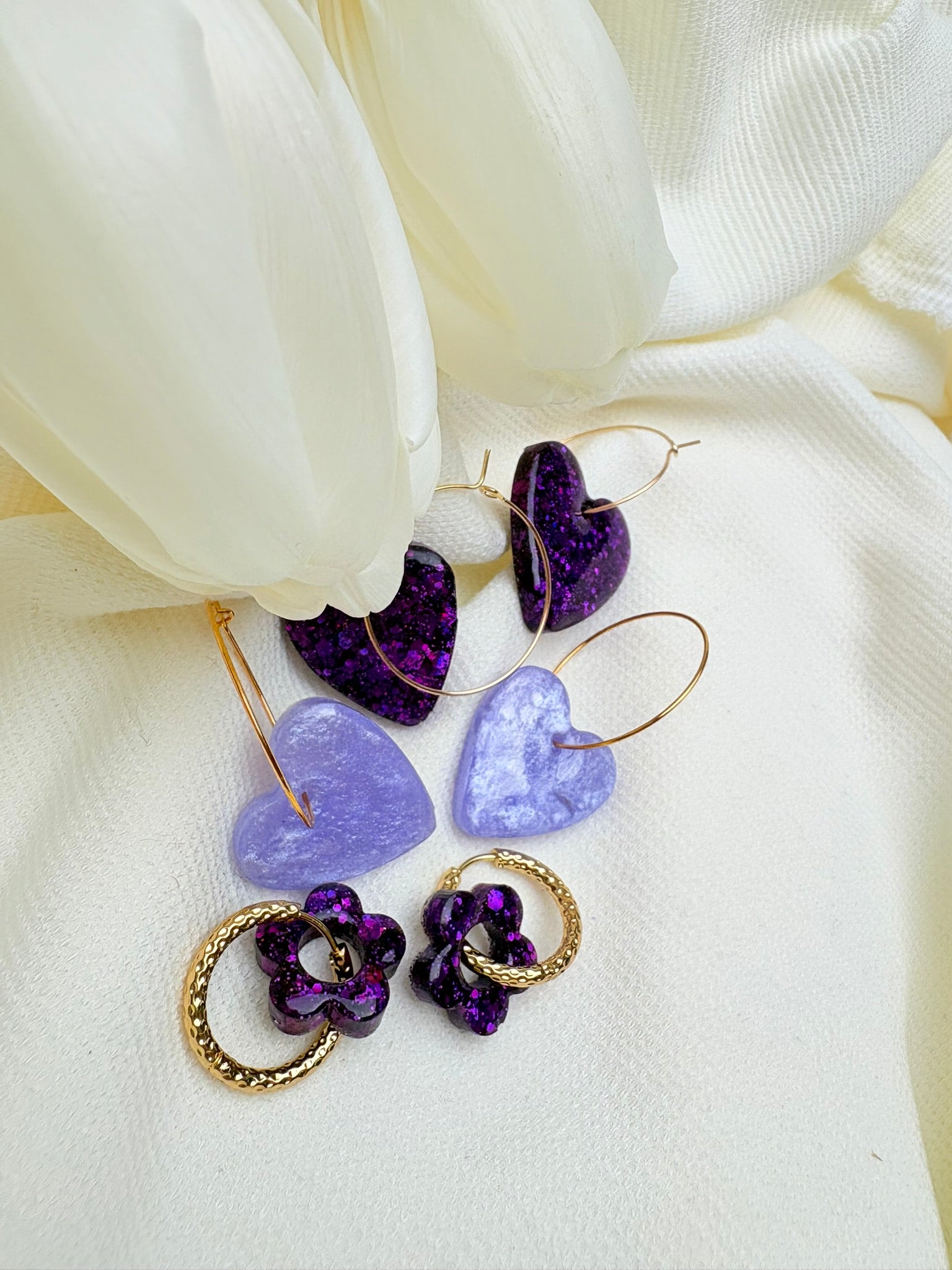 Pampilles Coeurs - taille S - Lilas nacré