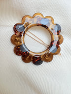 Barrette Fleur - Léopard Pailleté