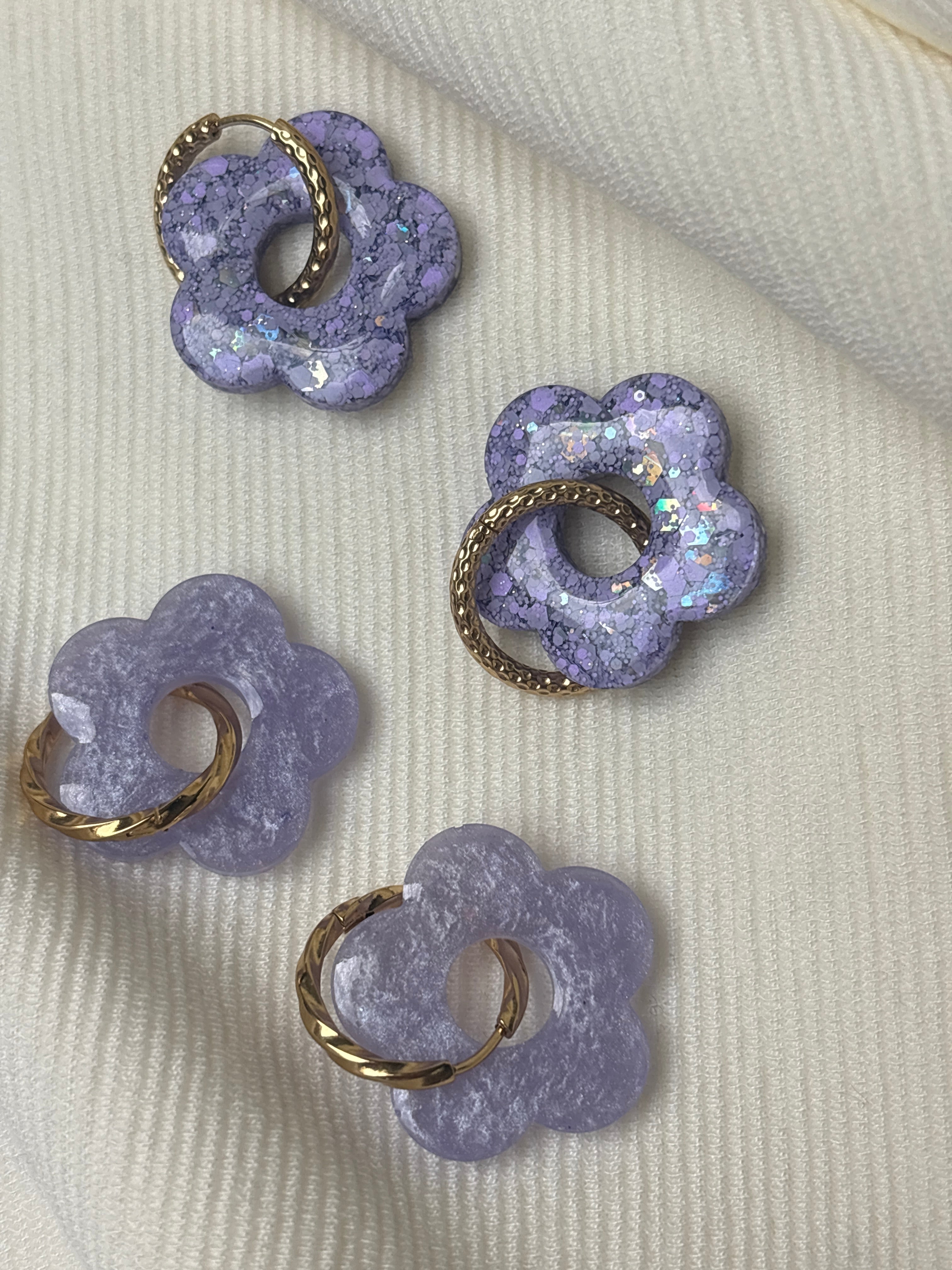 Pampilles Fleurs XL - taille XL - Lilas nacré