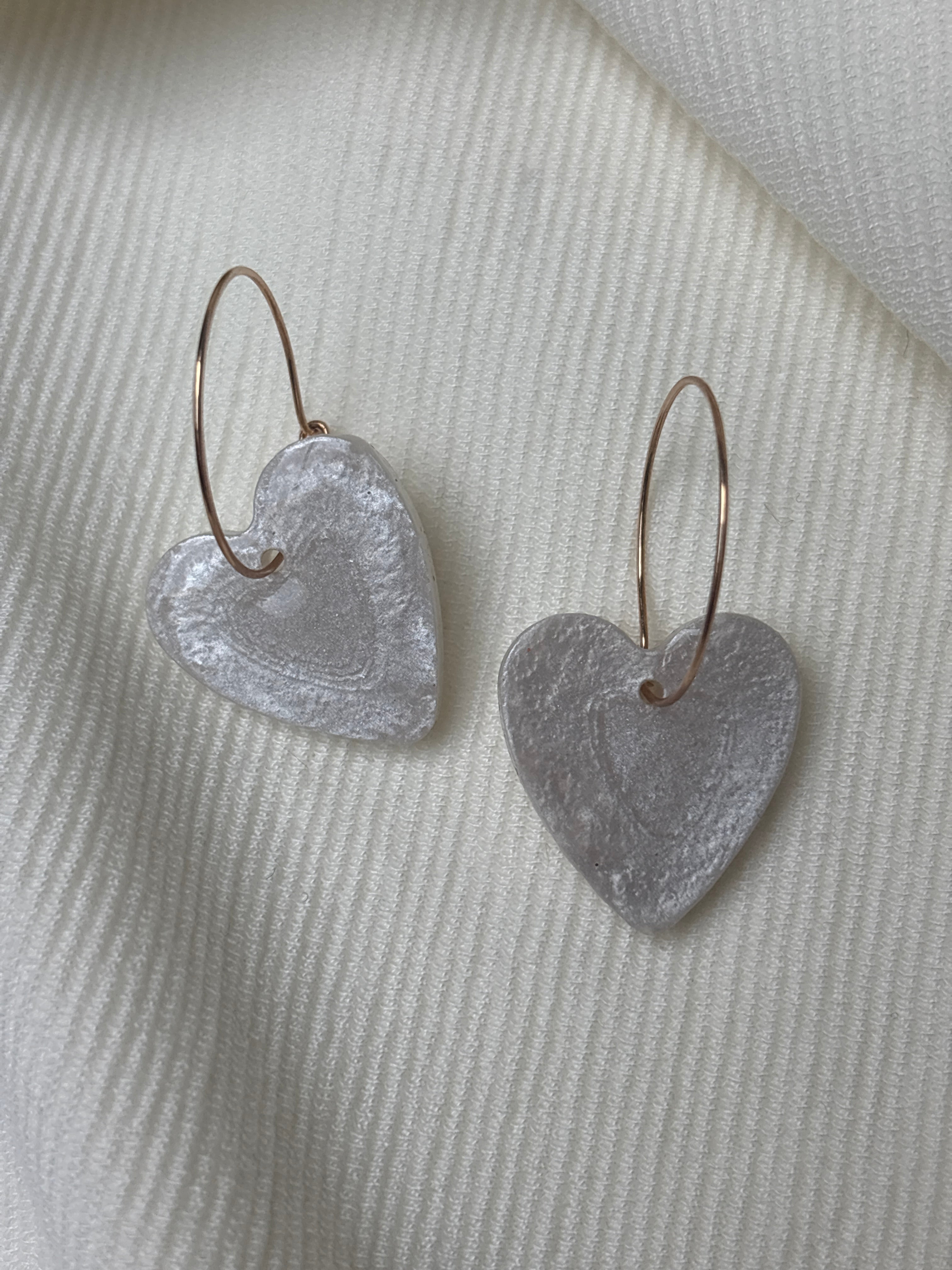 Pampilles Coeurs - taille M - Blanc nacré