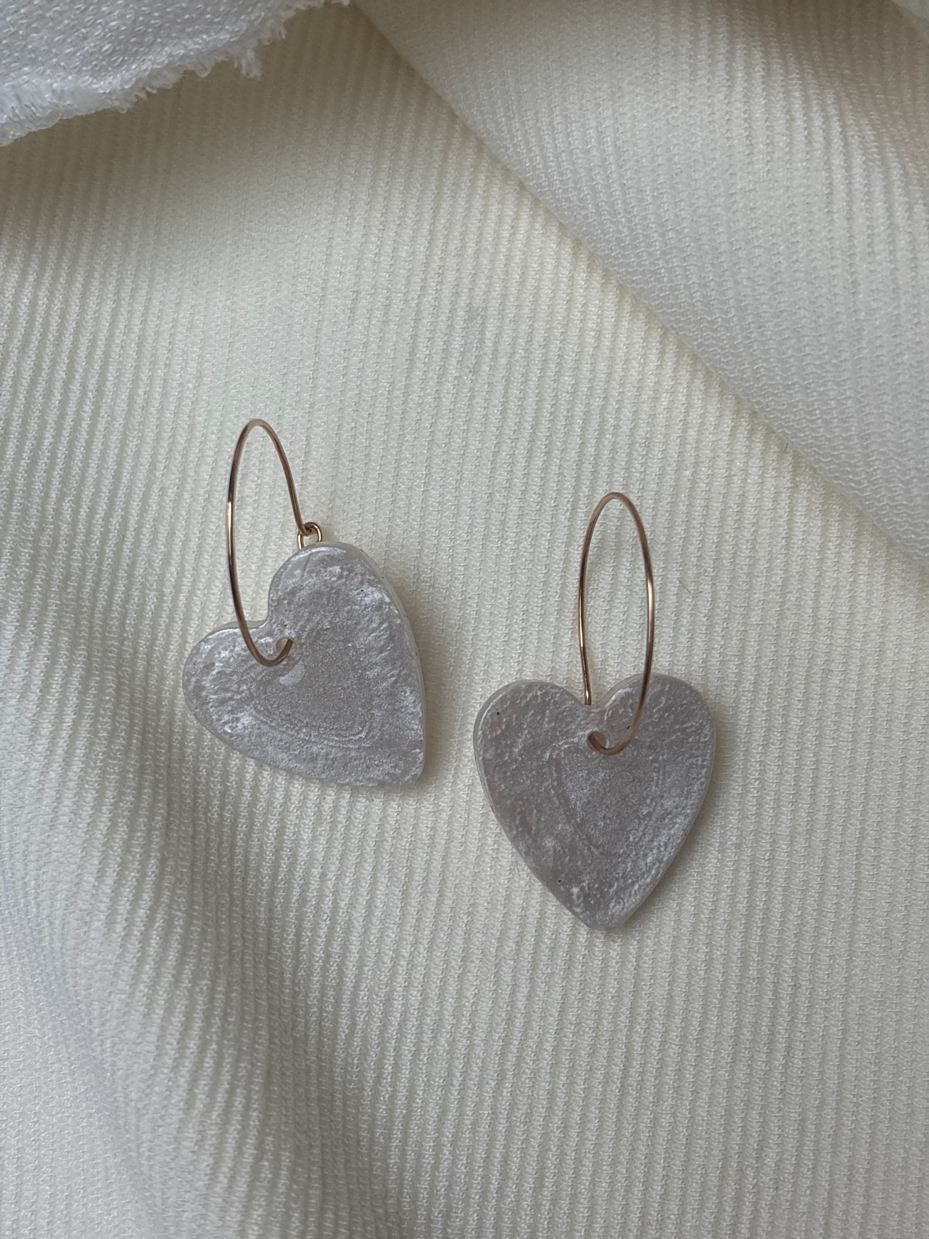 Pampilles Coeurs - taille M - Blanc nacré