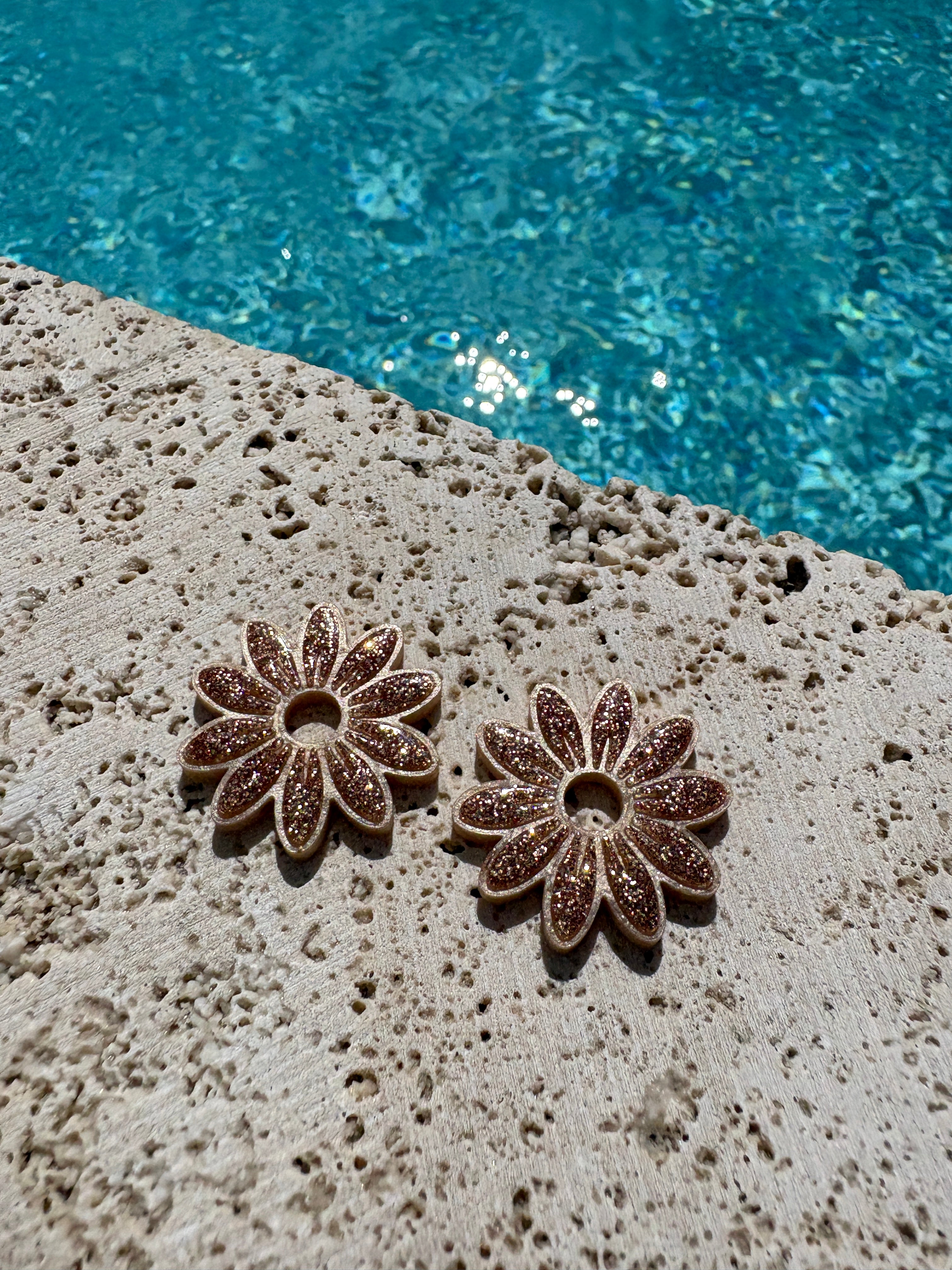 Pampilles Marguerites - Beige & Or