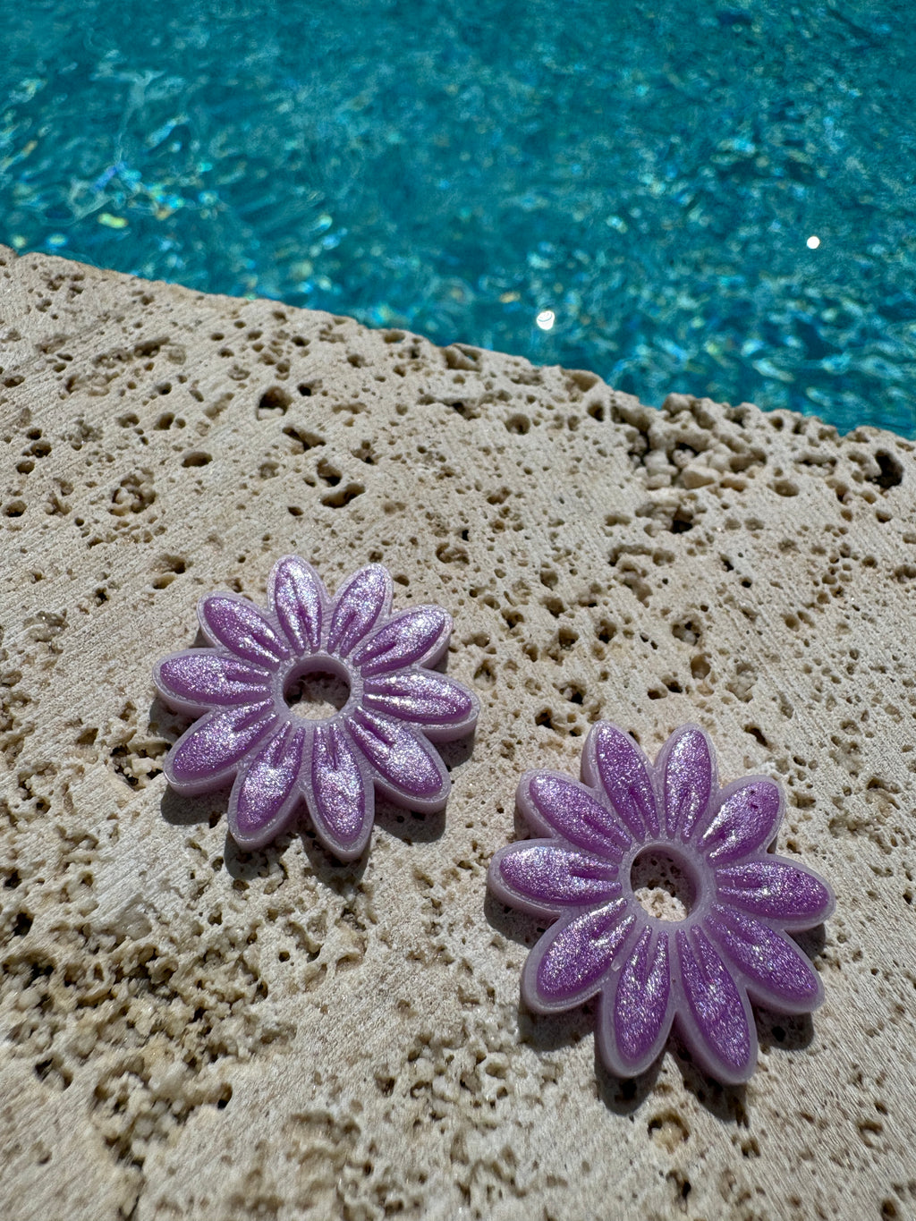 Pampilles Marguerites - Violet nacré & violet pastel