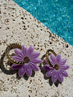 Pampilles Marguerites - Violet nacré & violet pastel