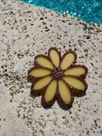 La Broche Marguerite Jaune & Or