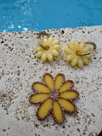 Pampilles Marguerites - Jaune & Blanc nacré