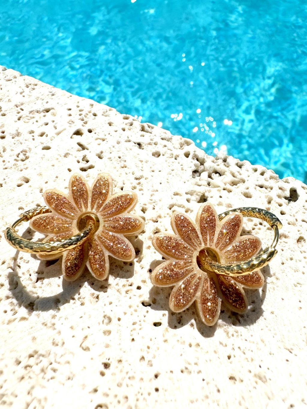 Pampilles Marguerites - Beige & Or